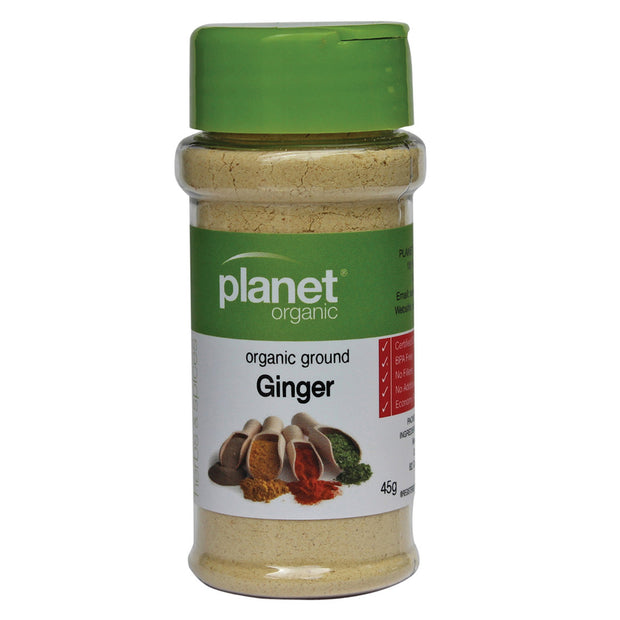 Ginger Ground Organic Shaker 45g Planet Organic