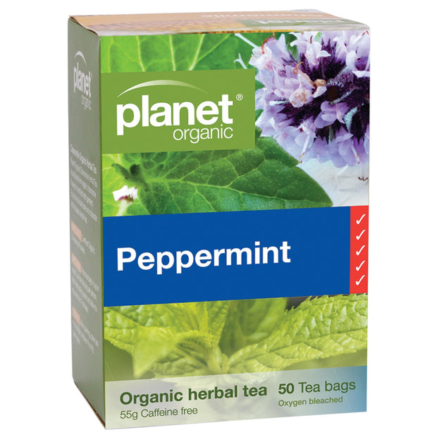 Peppermint Organic Tea 50 Bags Planet Organic