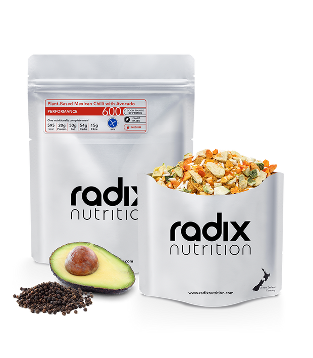 PERFORMANCE 600 Plant-Based Mexican Chilli with Avocado RADIX - Broome Natural Wellness