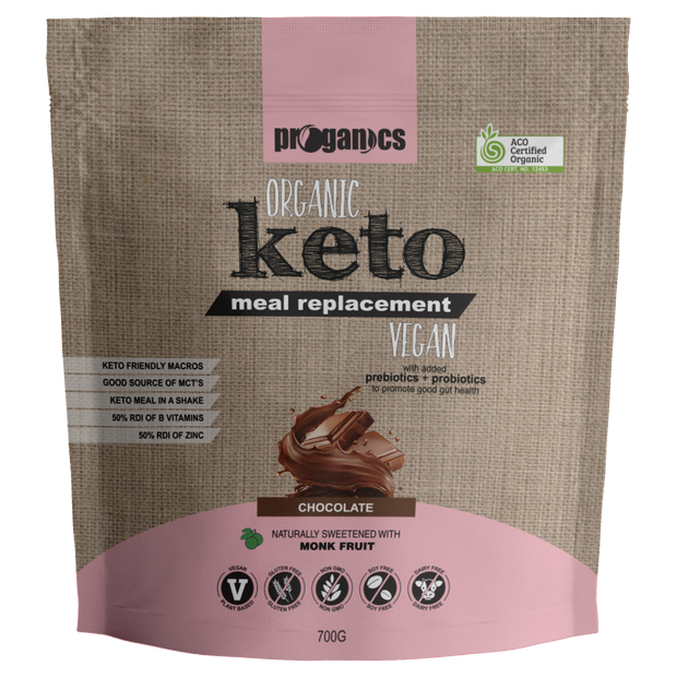 Organic Keto Meal Replacement Chocolate 700g Proganics - Broome Natural Wellness