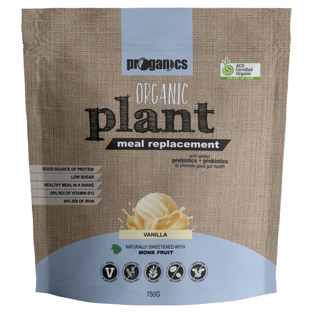 Organic Plant Meal Replacement Vanilla 750g Proganics - Broome Natural Wellness