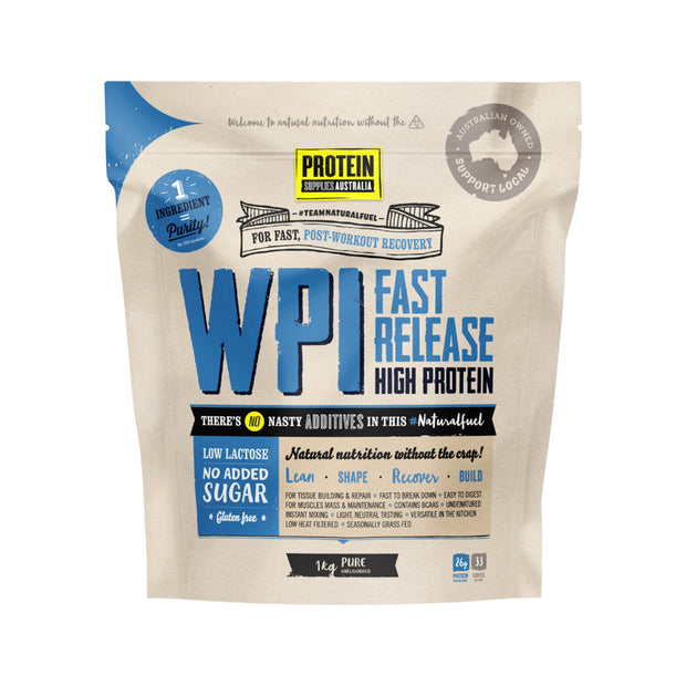 Whey Protein Isolate WPI Pure 1kg Protein Supplies Australia