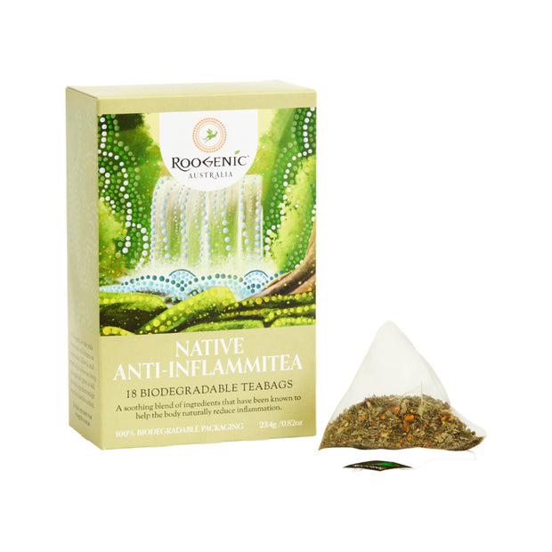 Anti-Inflammitea Native Plant Tea Elixir 18 Tea Bags Roogenic Australia