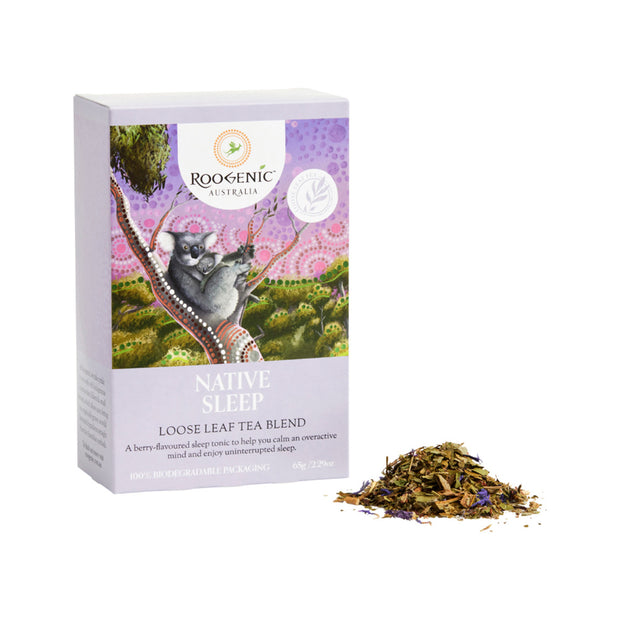 Sleep Native Plant Tea Elixir Loose Leaf 65g Roogenic Australia