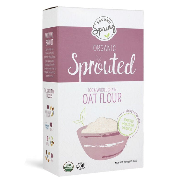 Oat Flour Sprouted Organic 500g Second Spring