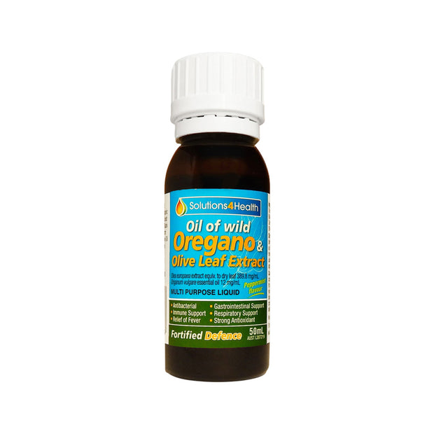 Oil of Wild Oregano & Olive Leaf Extract 50ml Solutions 4 Health