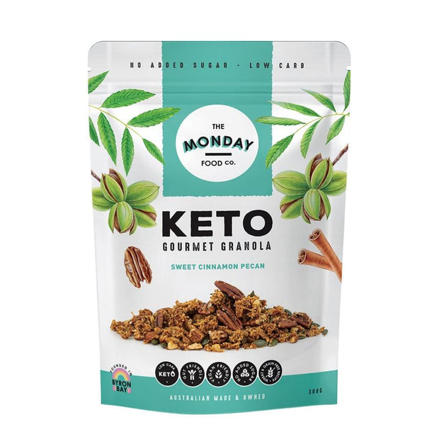 Keto Granola Sweet Cinnamon Pecan 300g Monday Food Co - Broome Natural Wellness