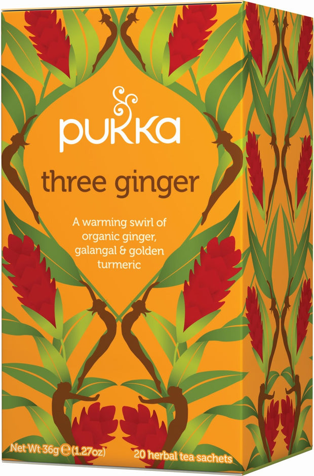 Three Ginger Tea Bags 20 Pukka - Broome Natural Wellness