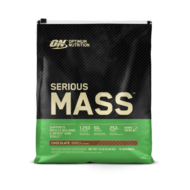 Serious Mass 12lbs 5.44kg Chocolate - Optimum Nut - Broome Natural Wellness