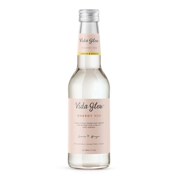 Sparkling Energy Water Lemon & Ginger 330ml Vida Glow