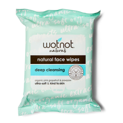 Deep Cleansing Facial Wipes Dry Skin 25pk Wotnot - Broome Natural Wellness