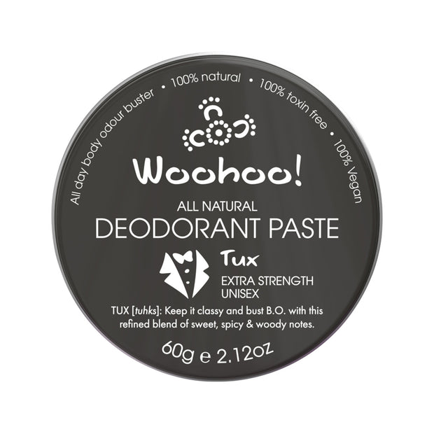 Natural Deodorant Paste TUX 60g tin Woohoo - Broome Natural Wellness
