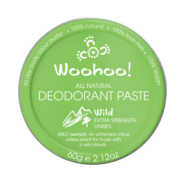 Natural Deodorant Paste Wild 60g tin Woohoo - Broome Natural Wellness