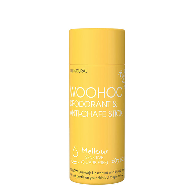 Natural Deodorant Anti Chafe Stick Mellow Sensitive 60g Woohoo - Broome Natural Wellness