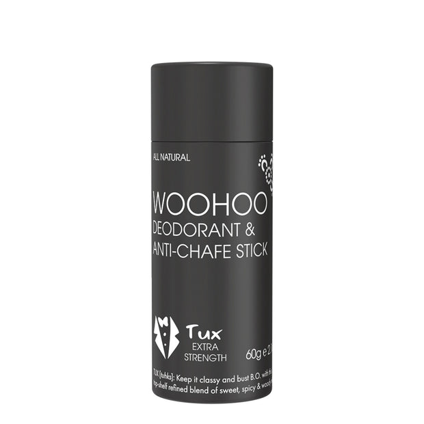 Deodorant & Anti Chafe Stick Tux 60g (Extra Strength) Woohoo - Broome Natural Wellness