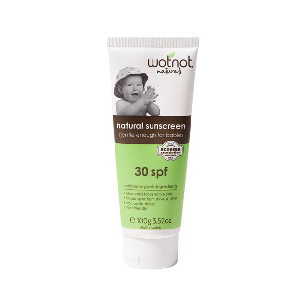 Natural Sunscreen For Baby 100g SPF30 Wotnot - Broome Natural Wellness