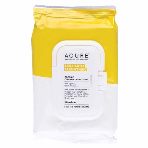 ACURE Brightening Coconut Towelettes 30