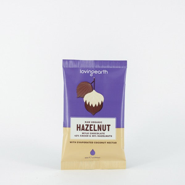 Hazelnut Mylk Chocolate Snack Bar 30g Loving Earth - Broome Natural Wellness
