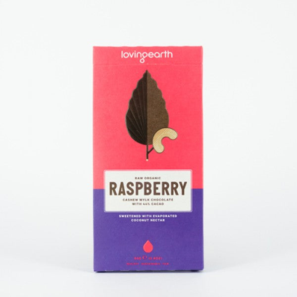 Raspberry Cashew Mylk Chocolate 80g Loving Earth - Broome Natural Wellness
