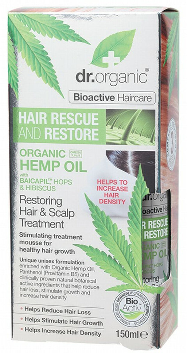 Hemp Oil Hair & Scalp Treatment 150ml Dr Organic