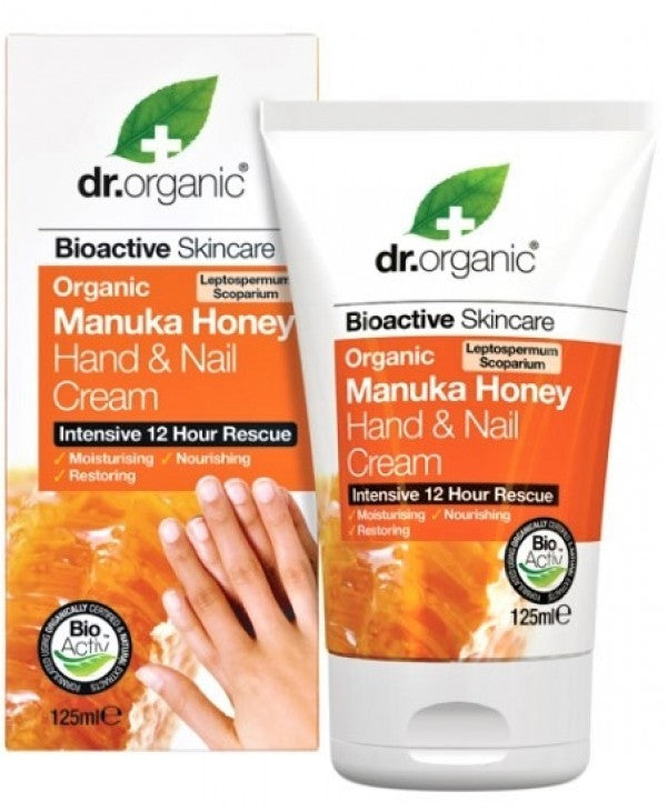 Manuka Honey Hand & Nail Cream 125ml Dr Organic - Broome Natural Wellness