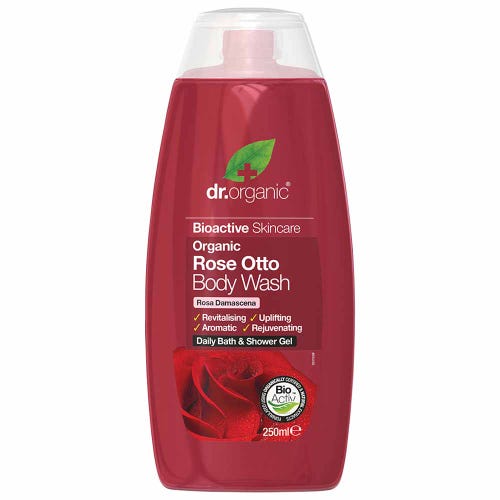Rose Otto Body Wash 250ml Dr Organic - Broome Natural Wellness