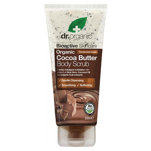 Cocoa Butter Body Scrub 200ml Dr Organic - Broome Natural Wellness