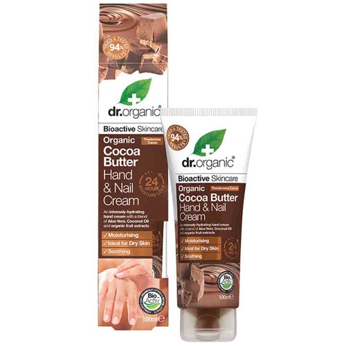 Cocoa Butter Hand and Nail Cream 100ml Dr Organic - Broome Natural Wellness