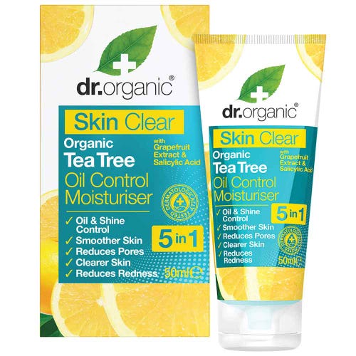 Skin Clear Oil Control Moisturiser Tea Tree 50ml Dr Organic - Broome Natural Wellness