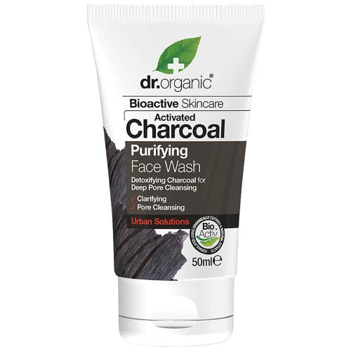 Activated Charcoal Face Wash (Mini) 50ml Dr Organic - Broome Natural Wellness