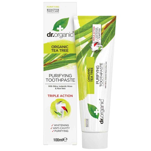 Tea Tree Purifying Toothpaste 100ml Dr Organic - Broome Natural Wellness