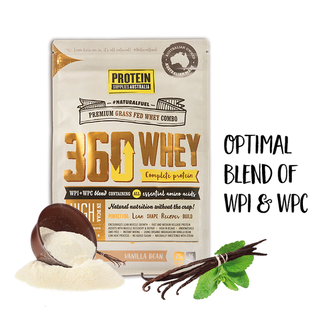 Whey Protein 360 Combo WPI and WPC Vanilla 500g PSA - Broome Natural Wellness