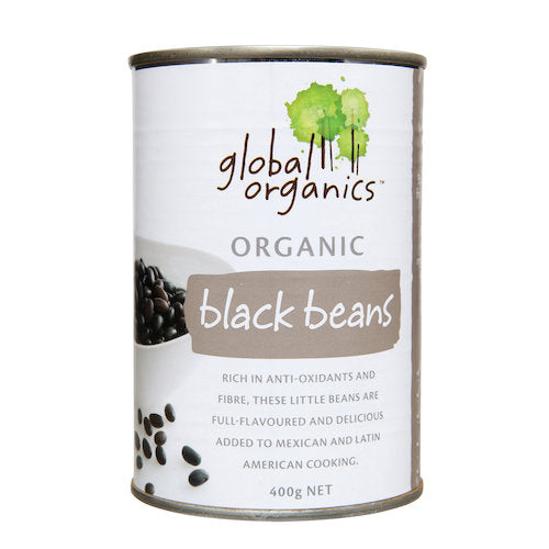 Organic Black Beans 400g Global Organics - Broome Natural Wellness