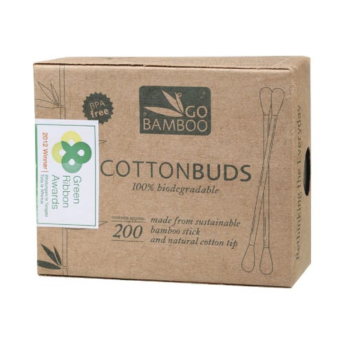 Cotton Buds Biodegradable x200 Go Bamboo