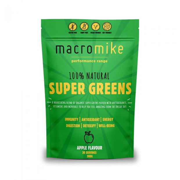 Super Greens Performance Apple 300g Macro Mike - Broome Natural Wellness