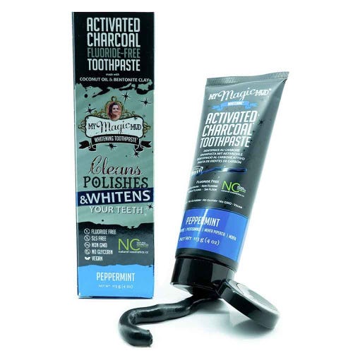 Toothpaste Whitening Activated Charcoal Peppermint 113g My Mud Magic