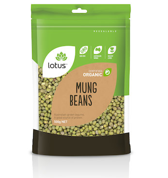 Mung Beans Organic 500g Lotus