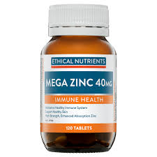 Mega Zinc 40mg 120T Ethical Nutrients - Broome Natural Wellness