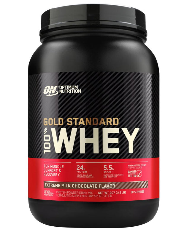 100% Gold Whey 5lbs 2.27kg Extra Milk Choc Optimum Nut - Broome Natural Wellness