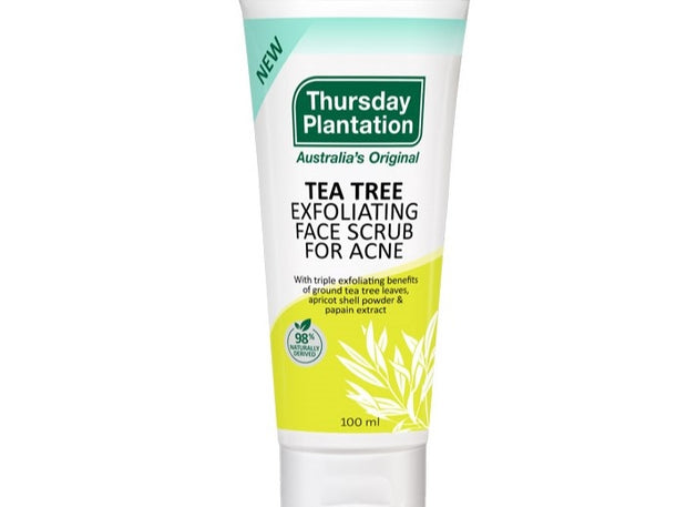 Exfoliating Face Scrub for Acne Tea Tree 100ml Thursday Plantation