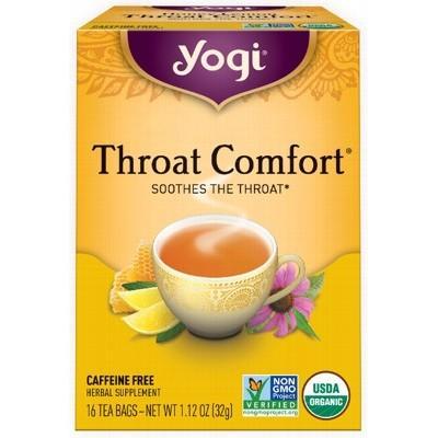 Throat Comfort Tea 16 Tea Bags Yogi Herbal Tea - Broome Natural Wellness