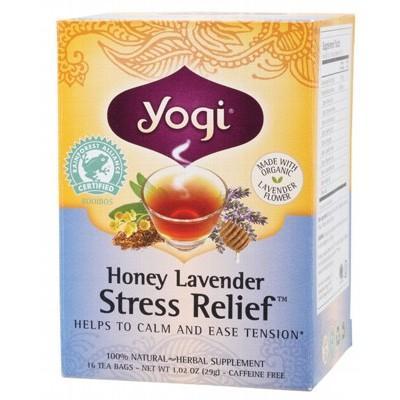 Honey & Lavender Stress Relief Tea 16 Tea Bags Yogi Herbal Tea - Broome Natural Wellness